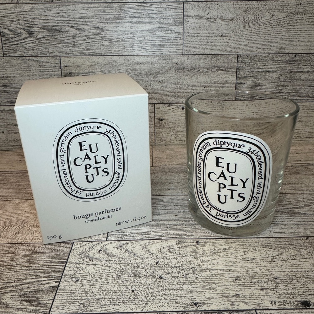 Diptyque Empty Glass Candle Jar Eucalyptus
